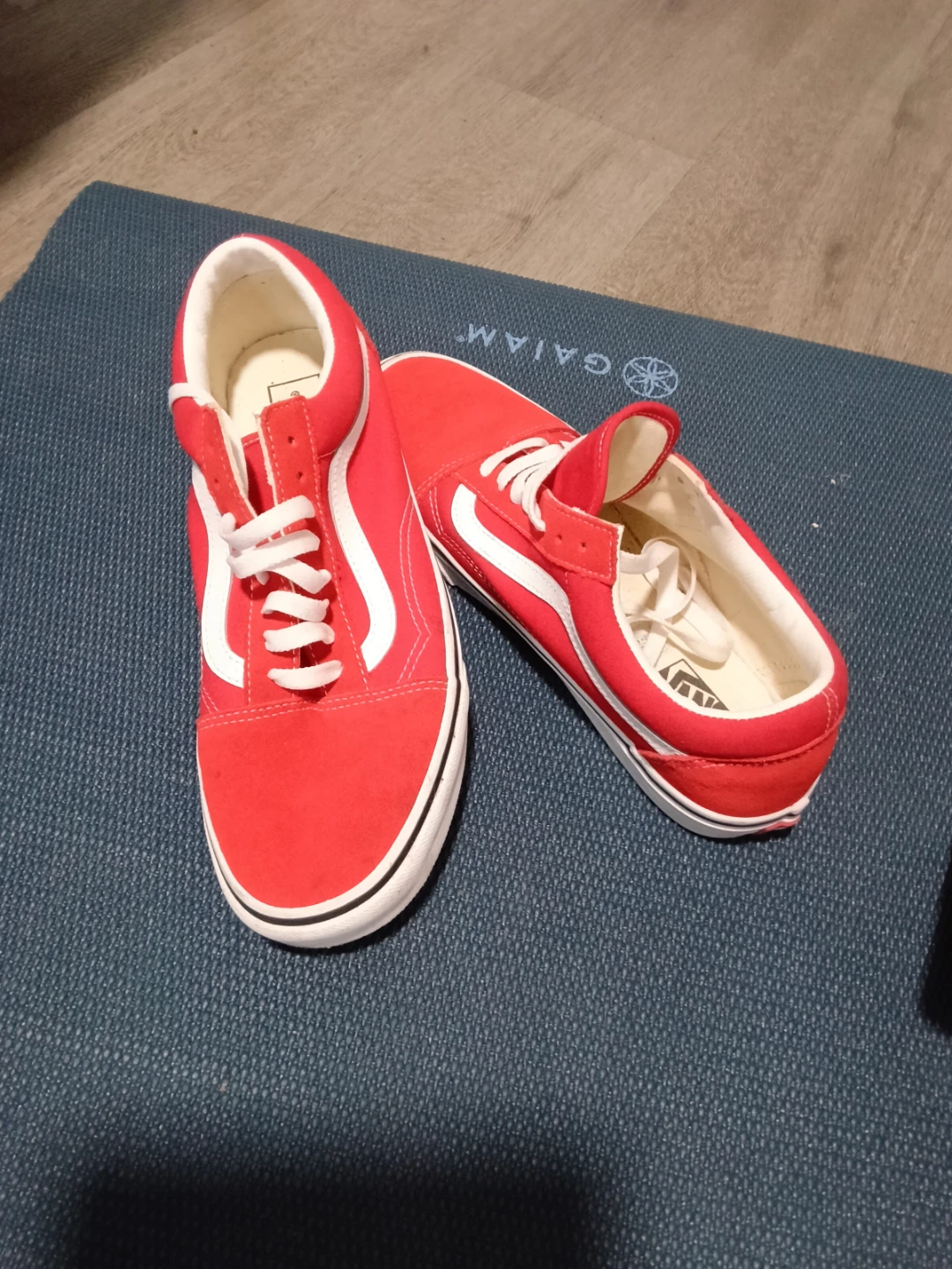 Vans Old Skool Red Suede Canvas Skate Shoes - photo 2