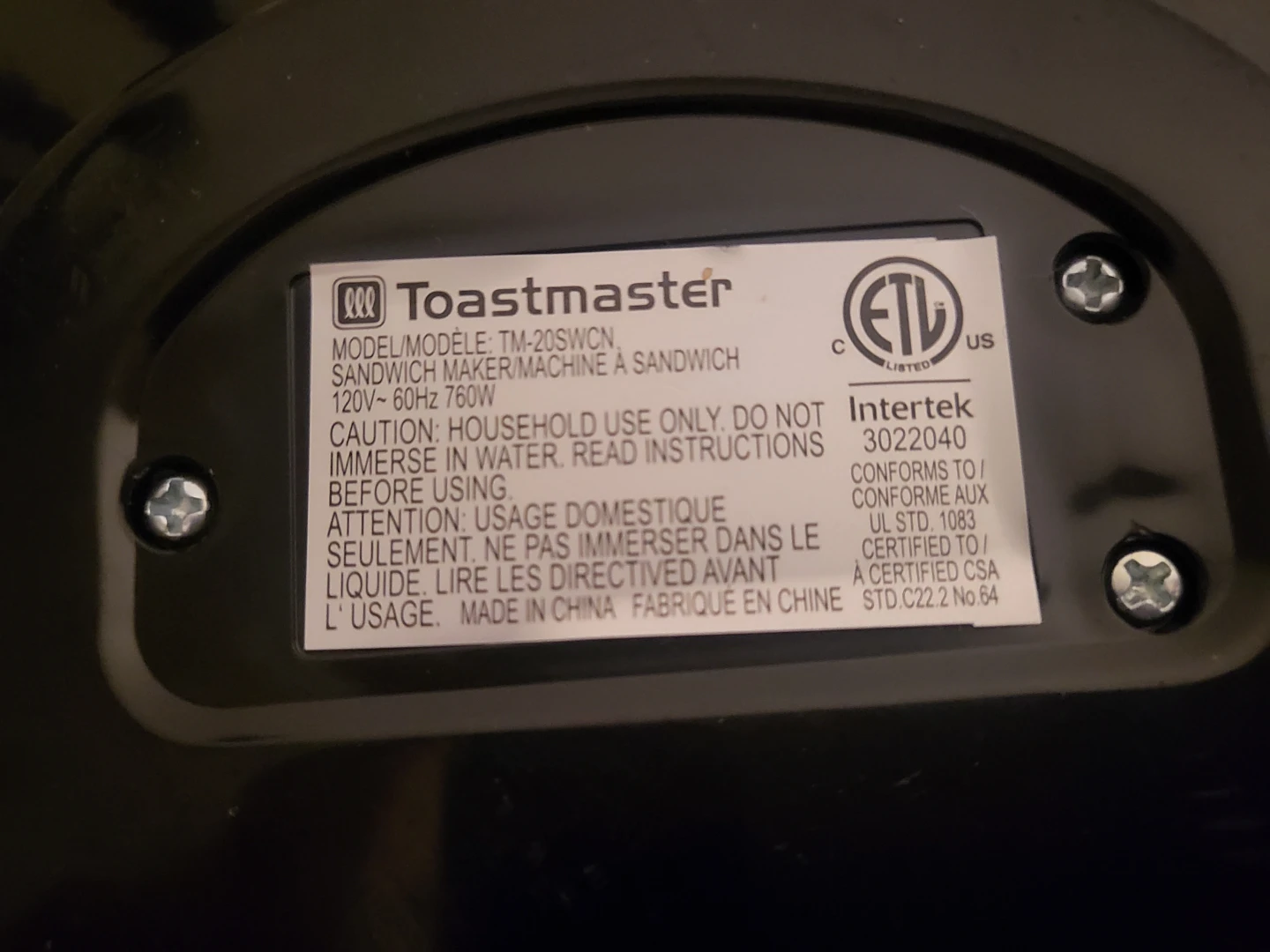 Toastmaster Sandwich Maker - photo 4