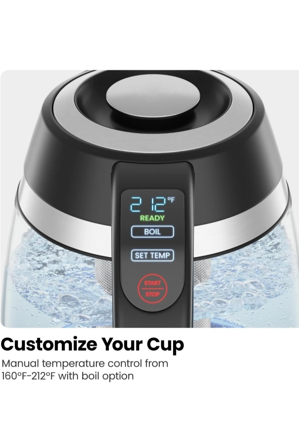 Chefman Electric Glass Kettle 1.8L - photo 4