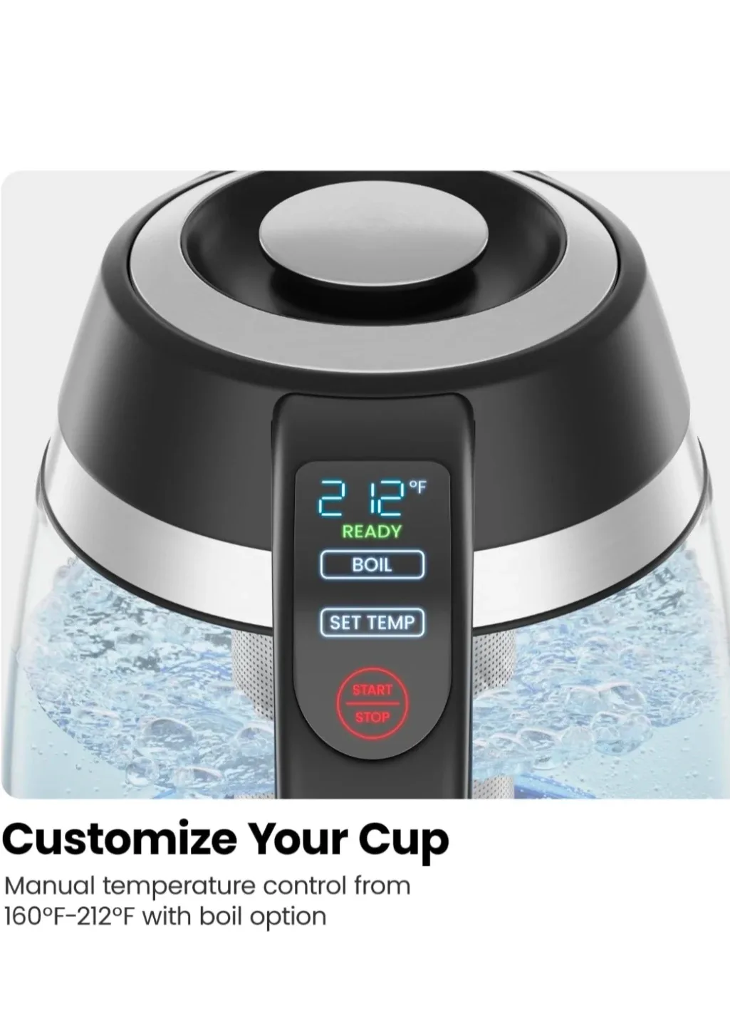 Chefman Electric Glass Kettle 1.8L - photo 4