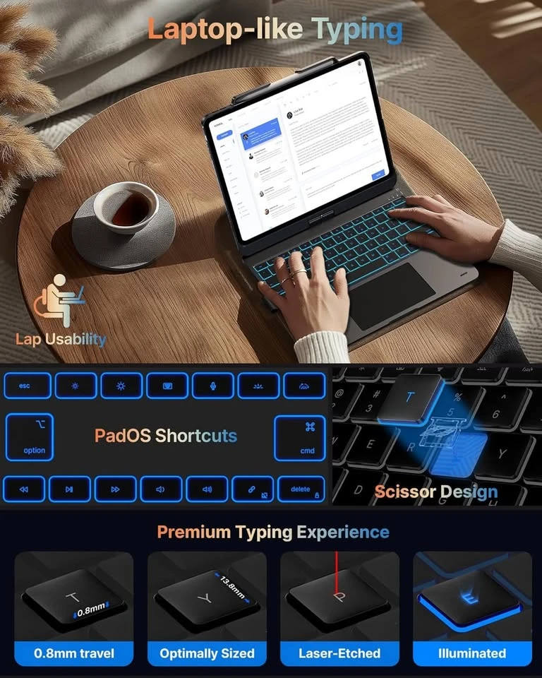 Keyboard Case for iPad Pro 12.9" with Trackpad - photo 3