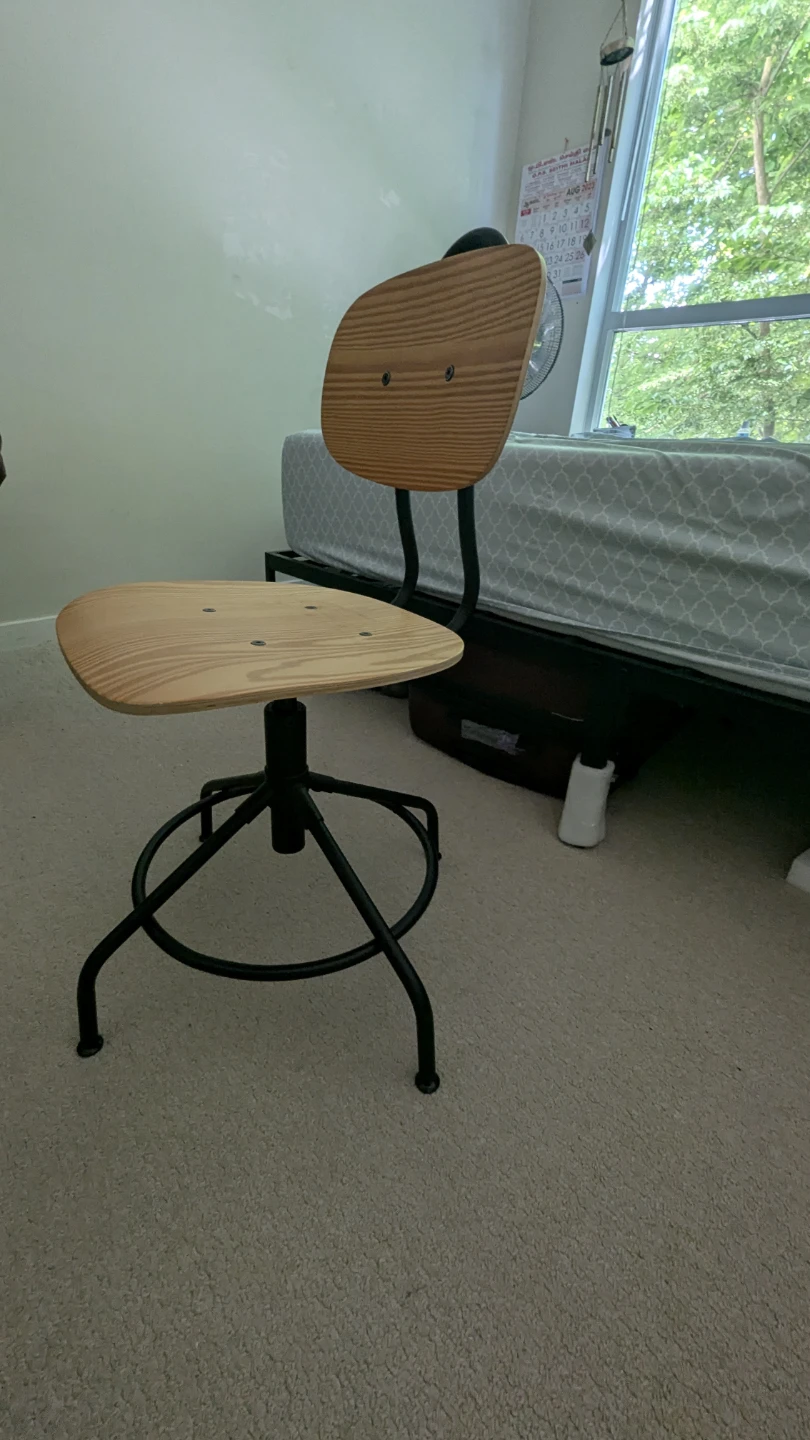 Wooden Swivel Office Chair