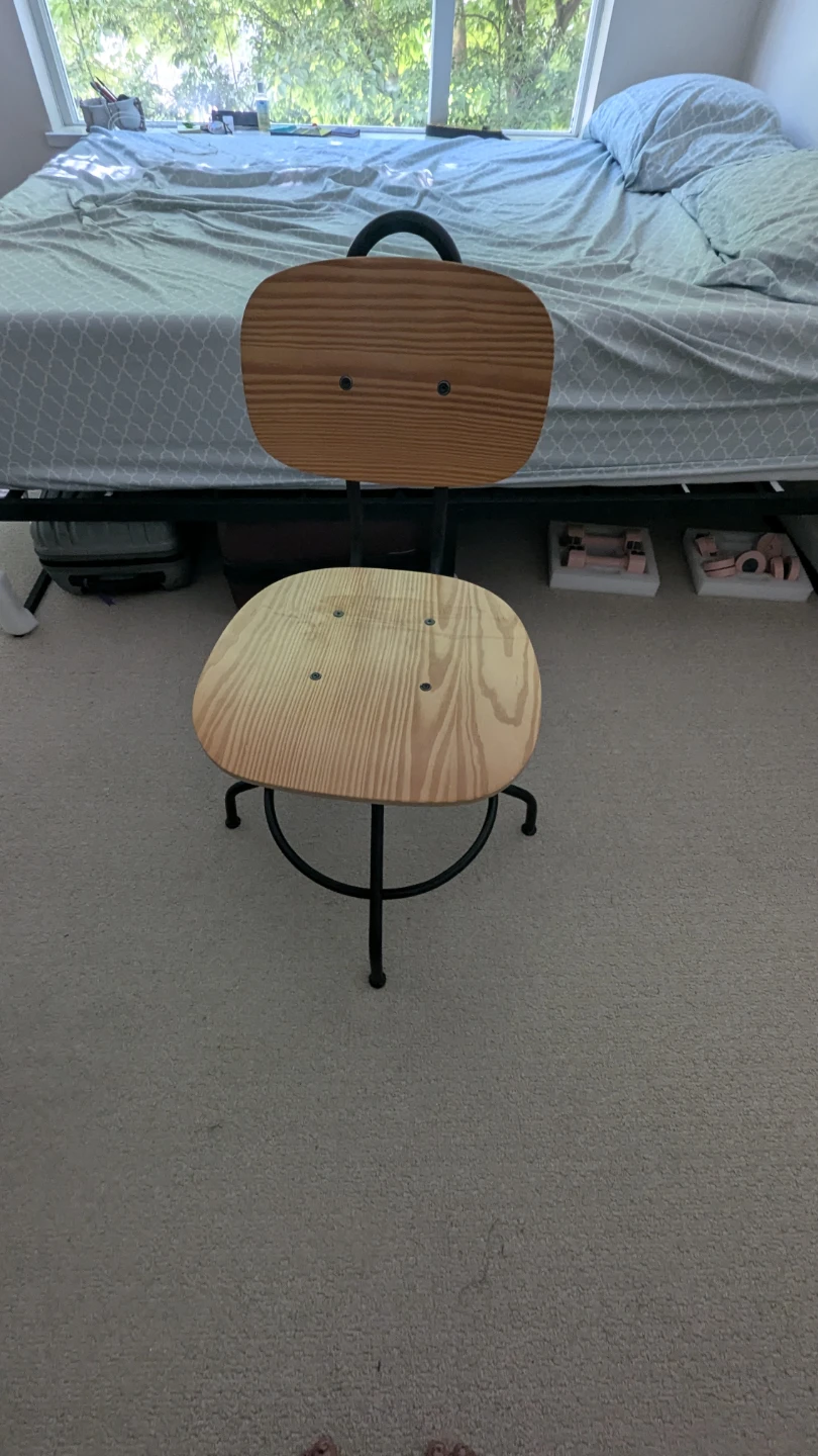 Wooden Swivel Office Chair - photo 2
