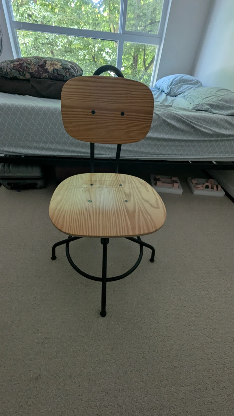 Wooden Swivel Office Chair - photo 3