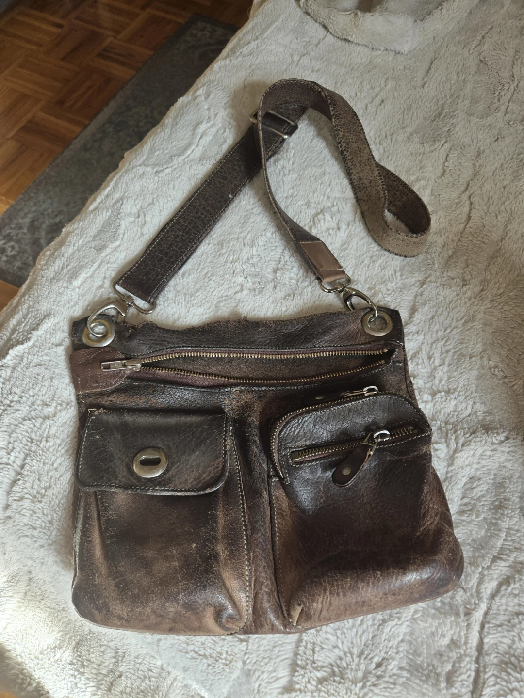 Roots Brown Leather Crossbody Bag - photo 5
