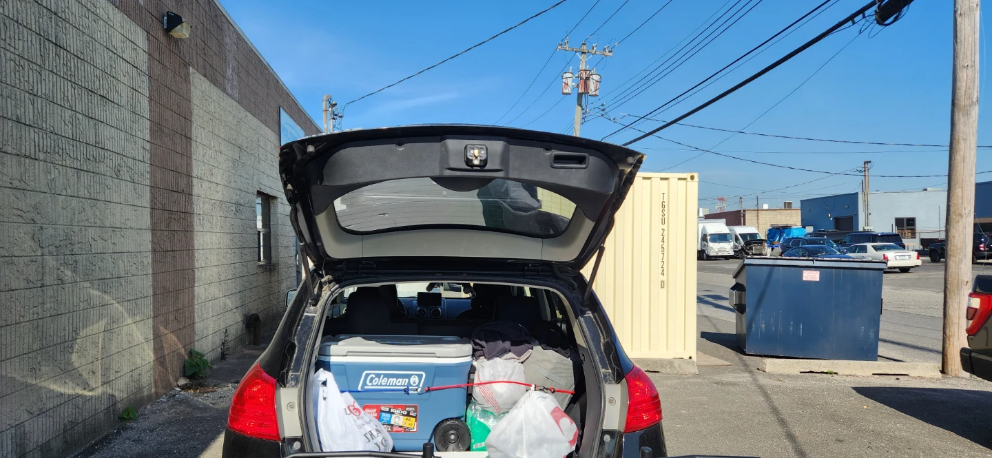 Black Nissan Rogue with Roof Cargo Box - photo 4