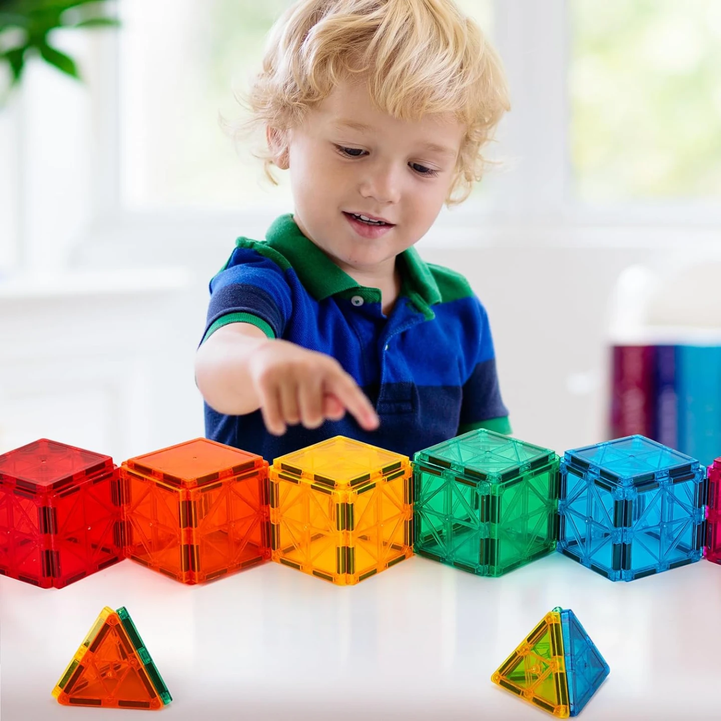 110pc Magnetic Tiles Building Set - STEM Toy for Kids - photo 2