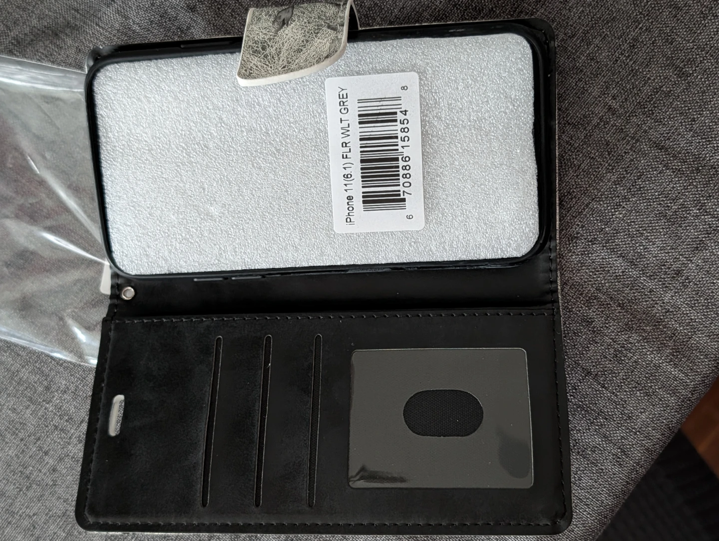 iPhone 11 (6.1) Floral Wallet Case - Grey - photo 3