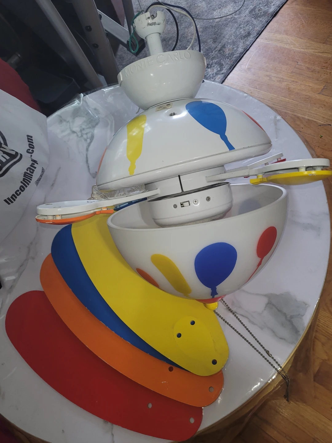 Monte Carlo Ceiling Fan with Colorful Blades