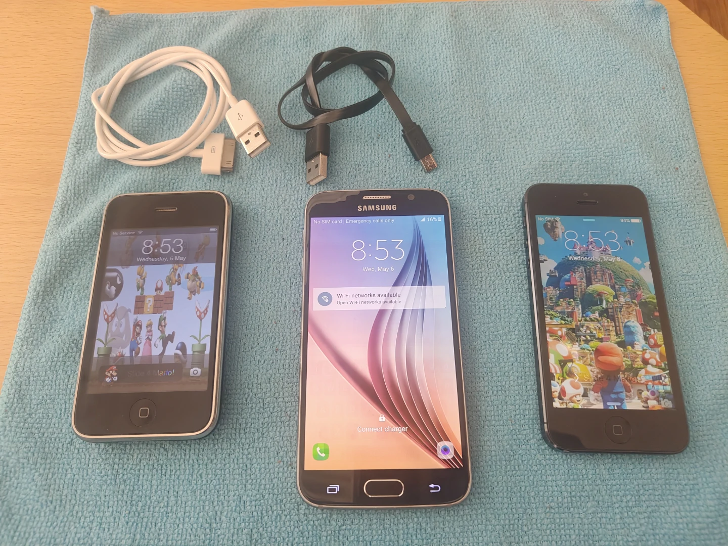 iPhone 5, Samsung S6, IPhone 3GS both jailbroken
