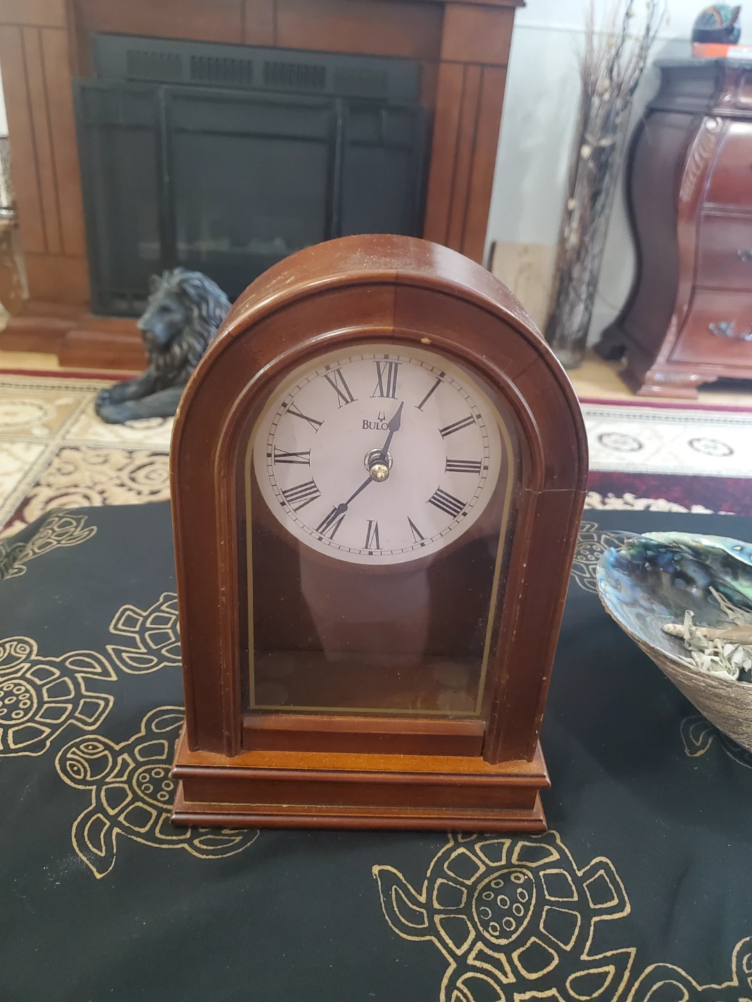Bulova Wooden Mantel Clock