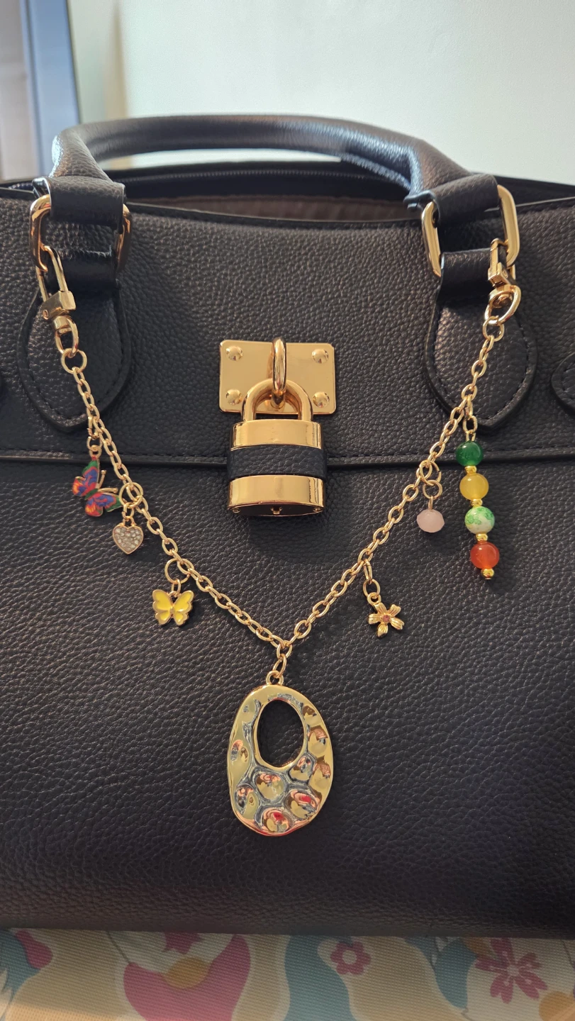 Gold Charm Chain Bag Accessory