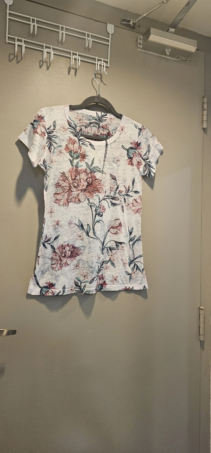 White Floral Print T-Shirt