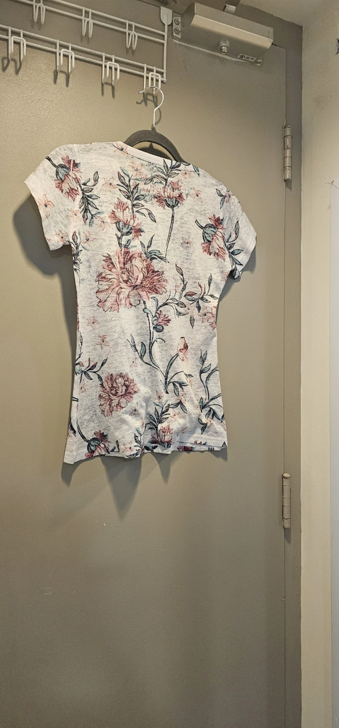 White Floral Print T-Shirt - photo 2