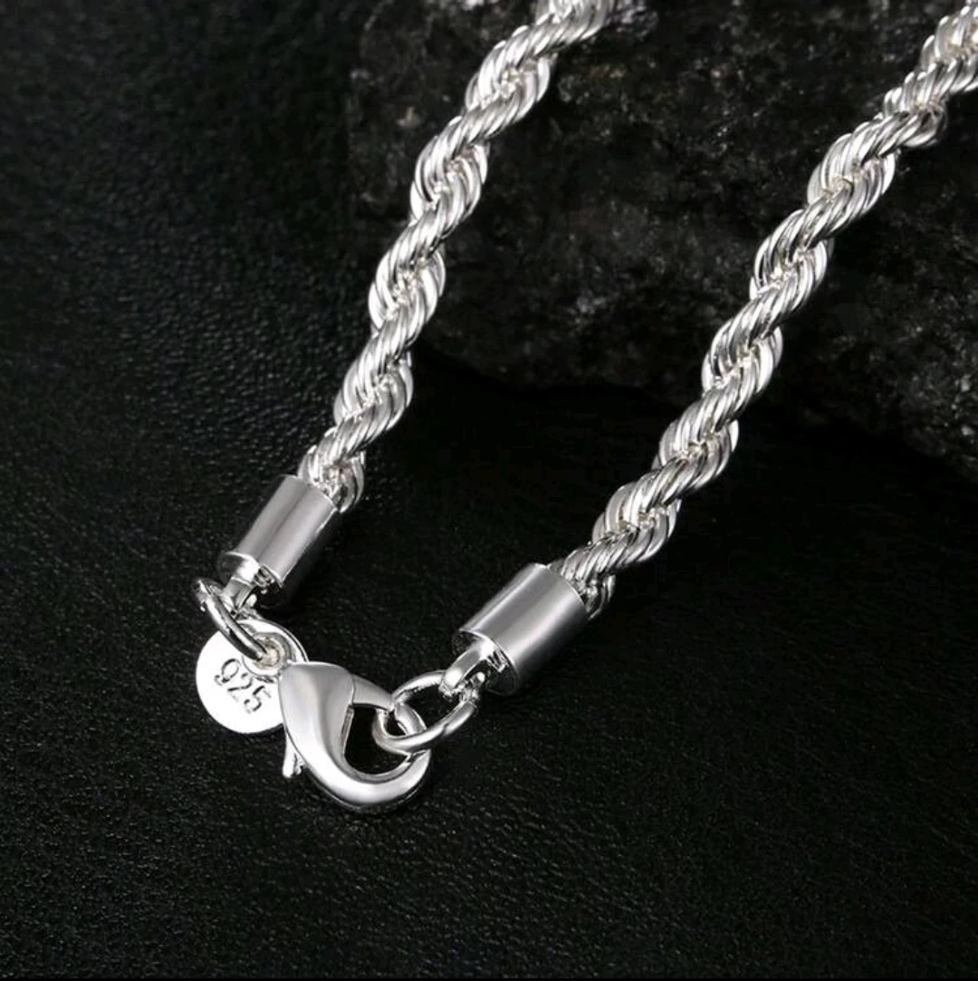 Sterling Silver Rope Chain Bracelet - photo 4