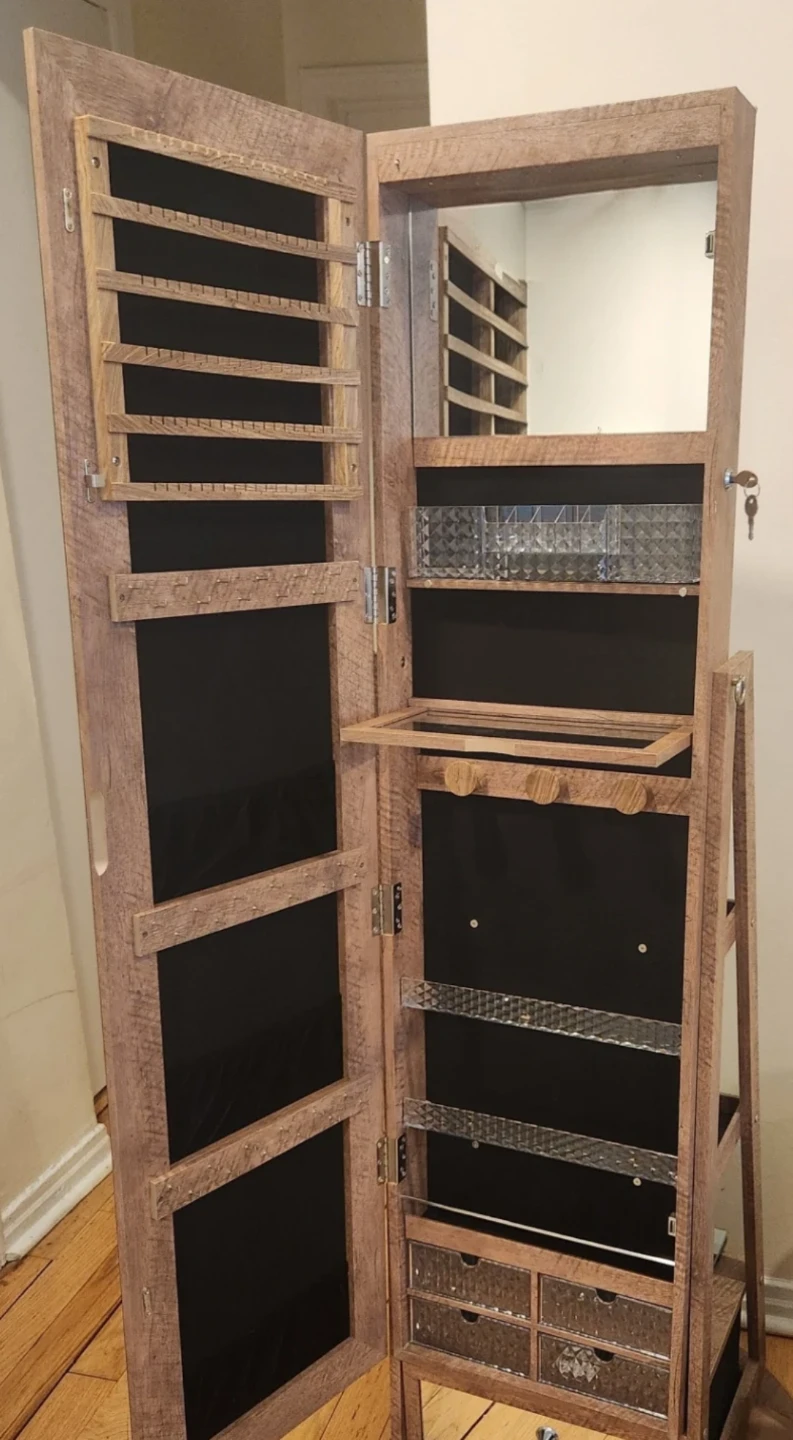 $40.00 STANDING Jewelry Armoire with Full-length Mirror - photo 2