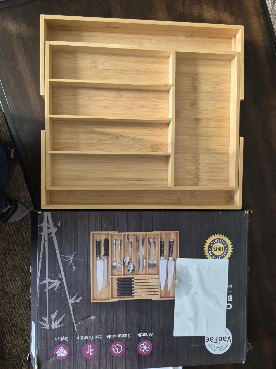 Bamboo Utensil Organizer Drawer