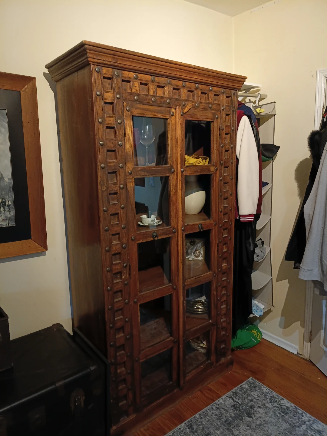 Beautiful Matching Pair of Rustic Vintage Wooden Cabinets