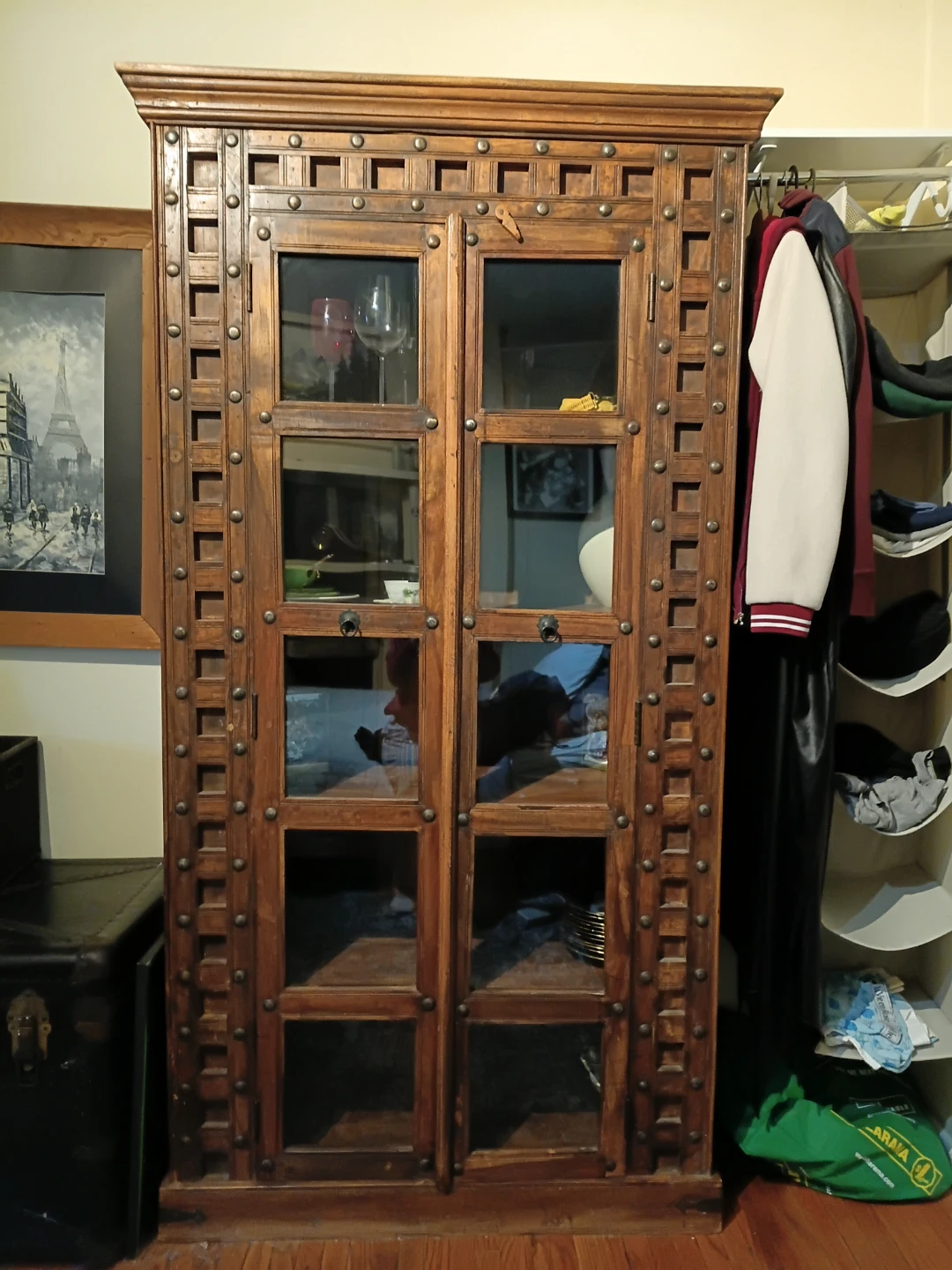 Beautiful Matching Pair of Rustic Vintage Wooden Cabinets - photo 2
