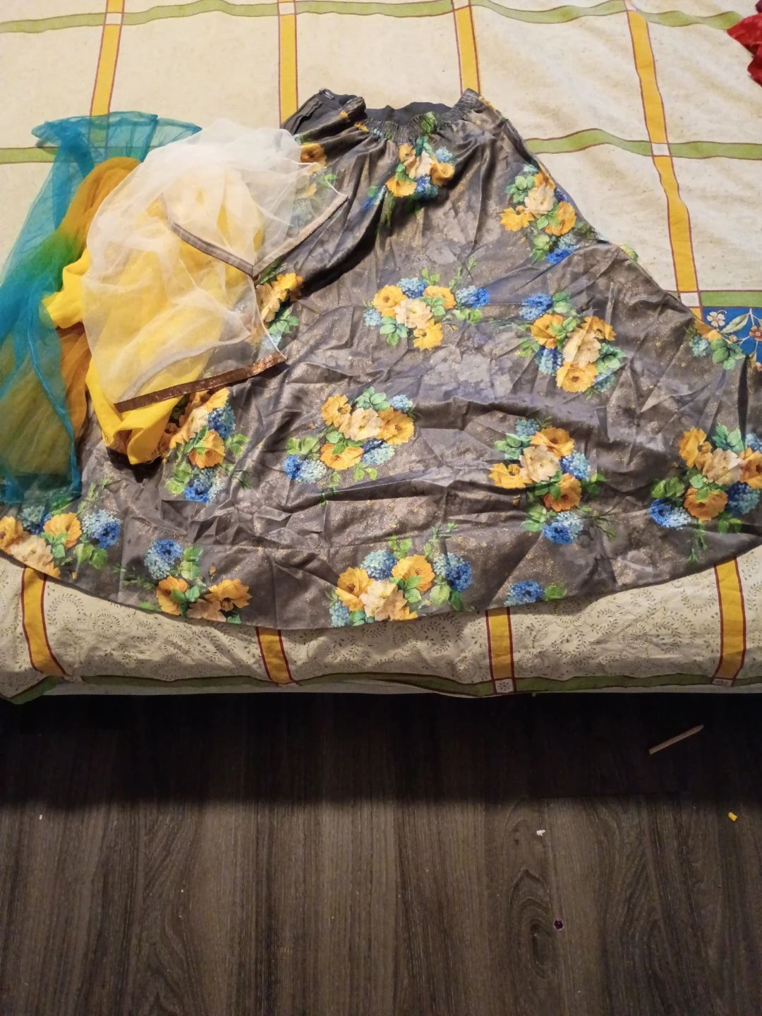 Floral chaniya with Dupatta