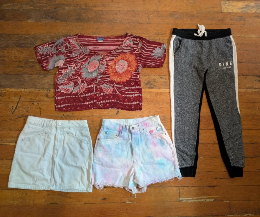 Women's Clothing Bundle: Top, Skirt & Pink Joggers