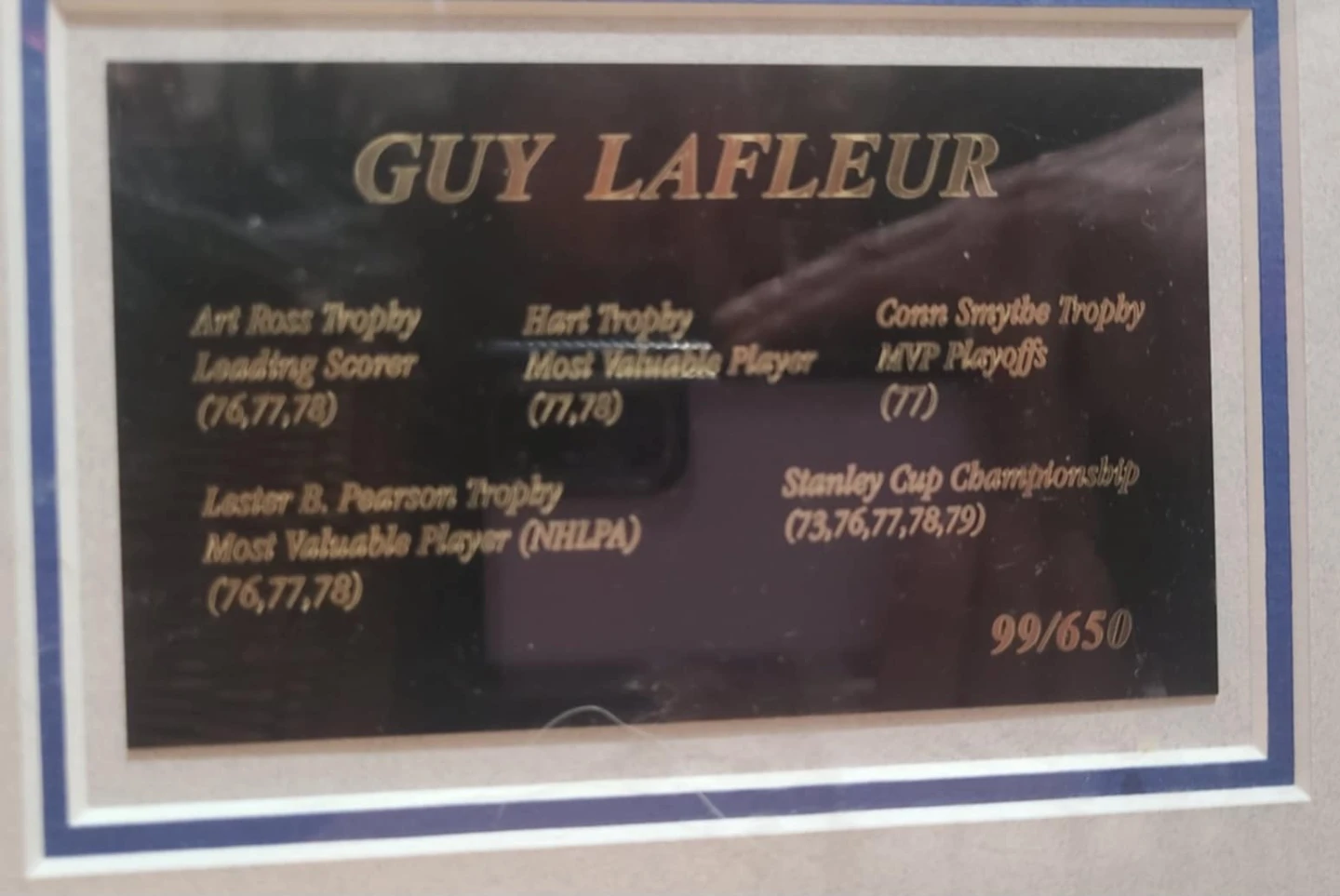 Framed Guy Lafleur Signed Montreal Canadiens Jersey 99/650 - photo 4