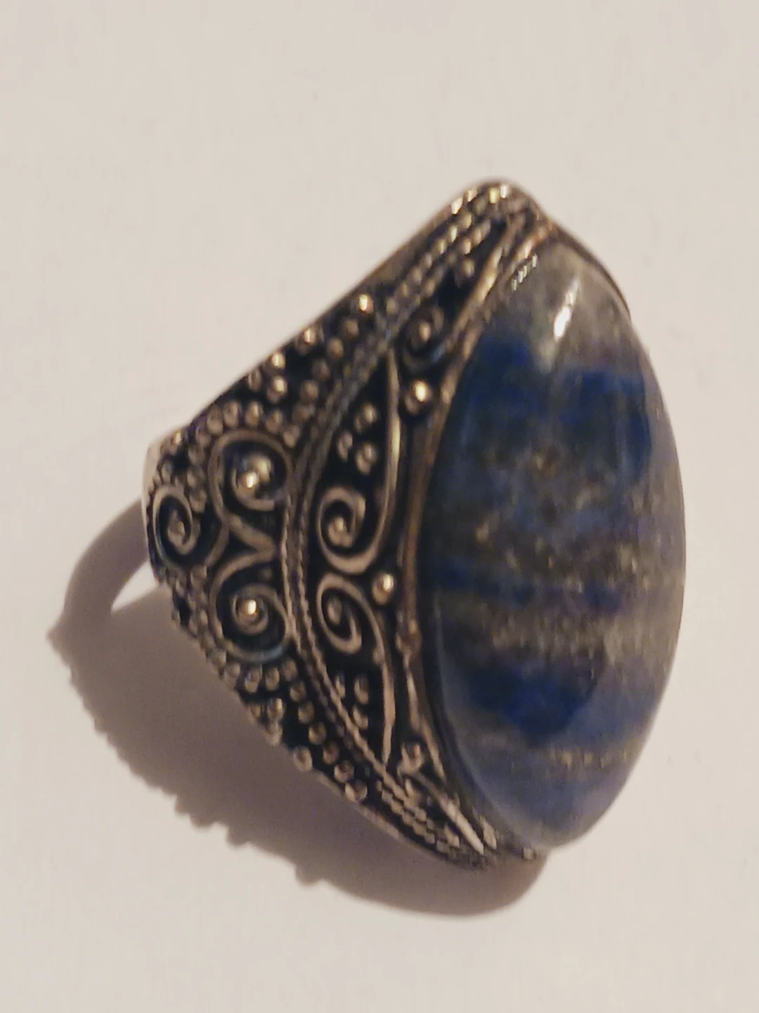 Beautiful Large Massive Ring with Blue Stone.  9. - photo 2