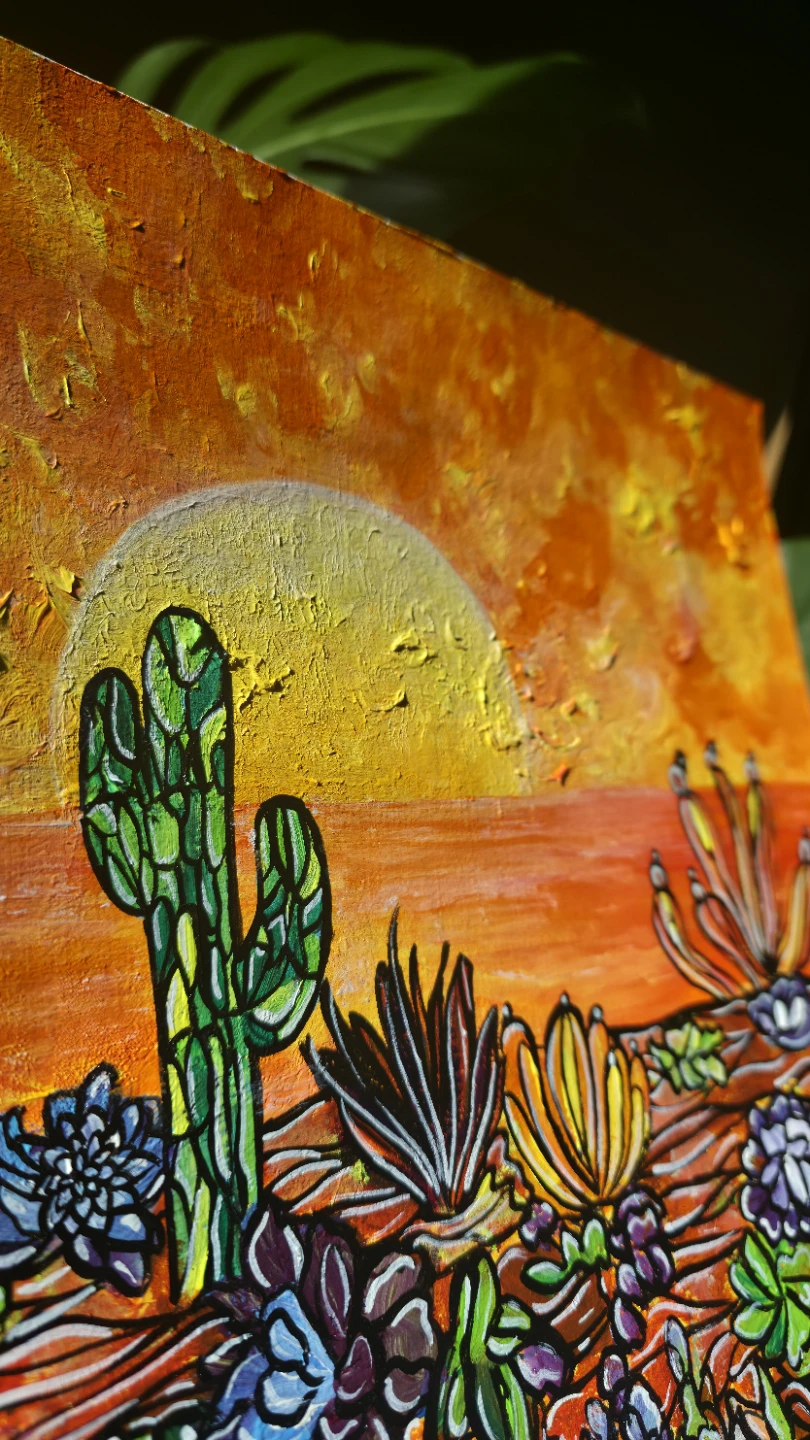 Desert Sunset Painting - photo 5
