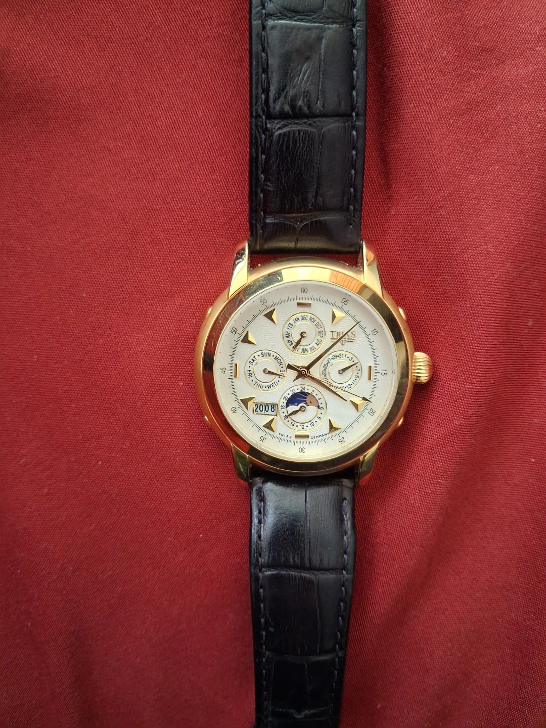 Trias Automatic Watch with Leather Strap