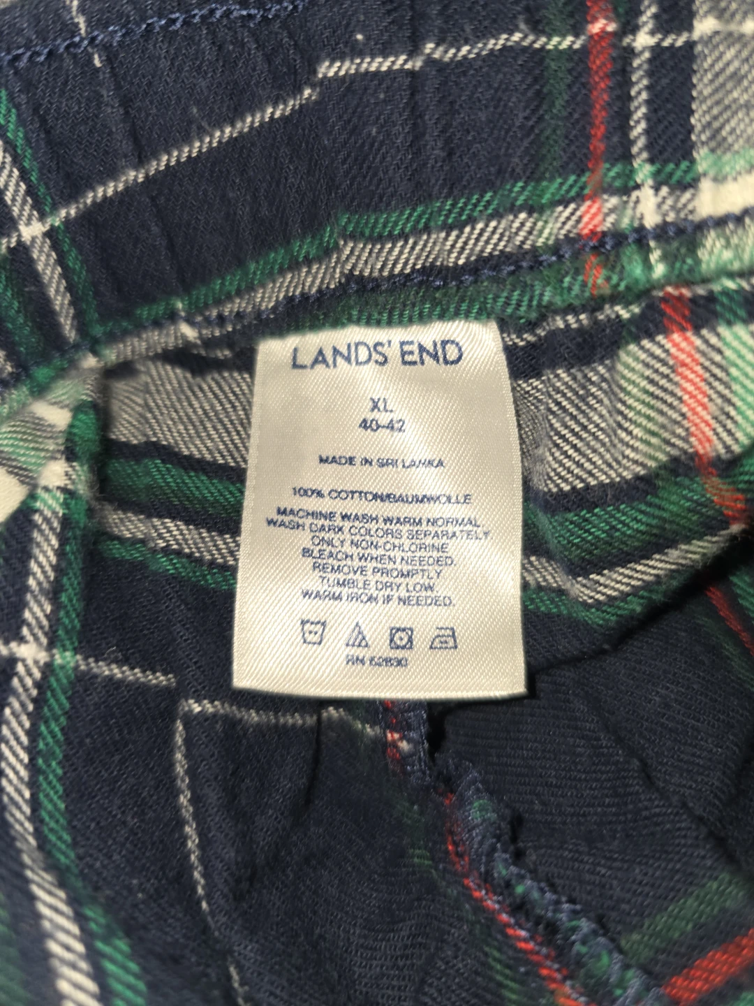 XL - Lands' End Men's  Plaid Lounge Pants (Loved Pre-owned) - photo 3
