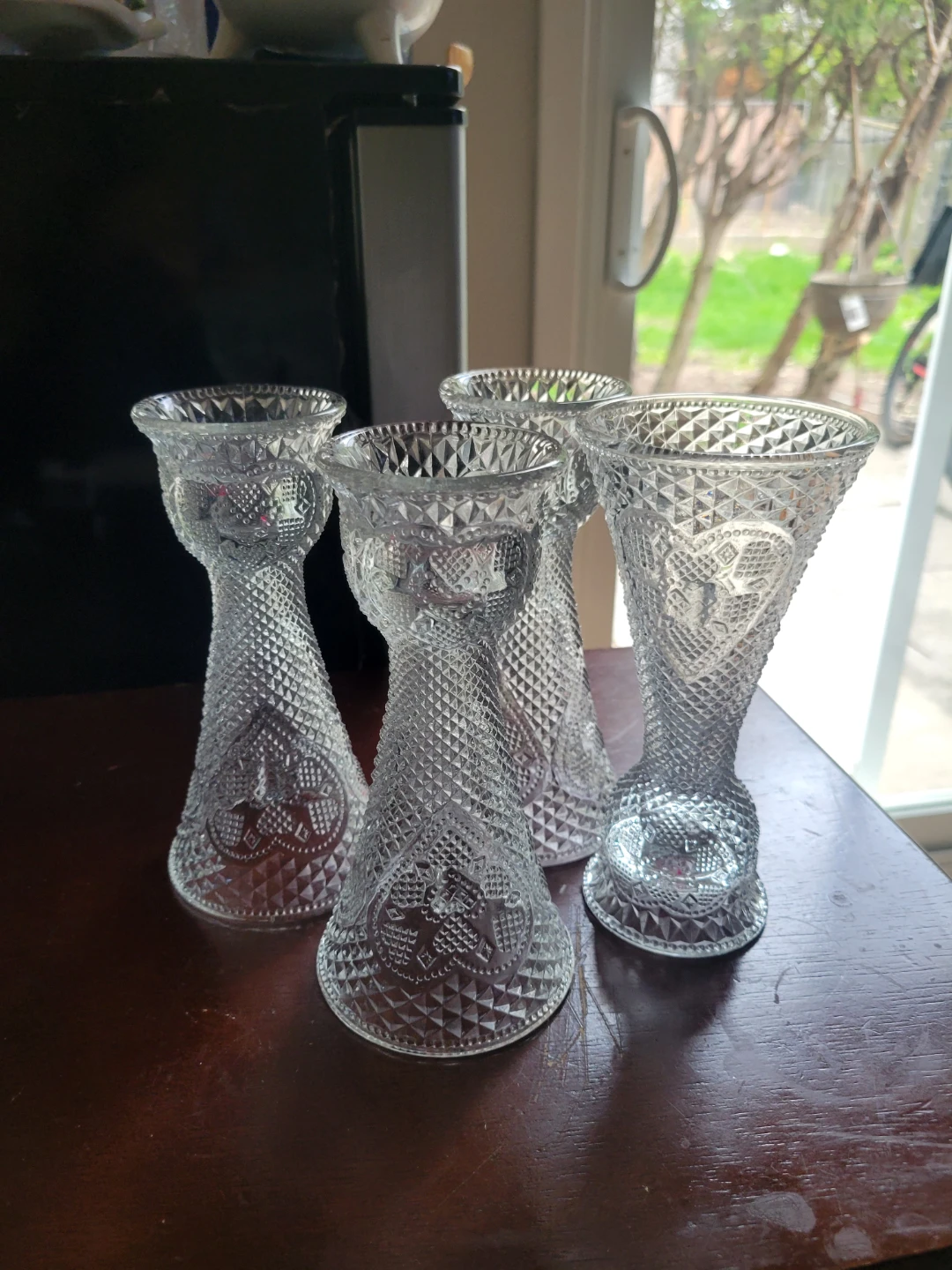 Set of 4 1979 Avon Vases/candle holders