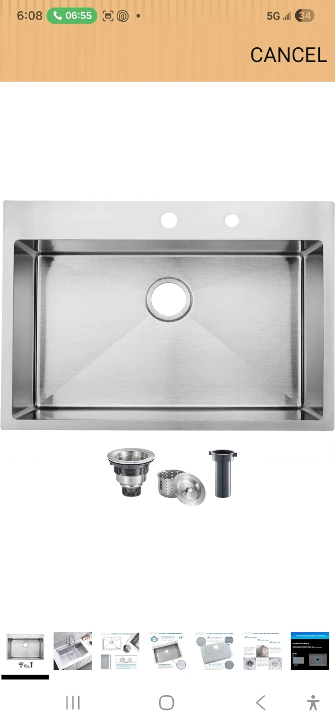 KINGO Sinks Stainless Steel Kitchen Sink