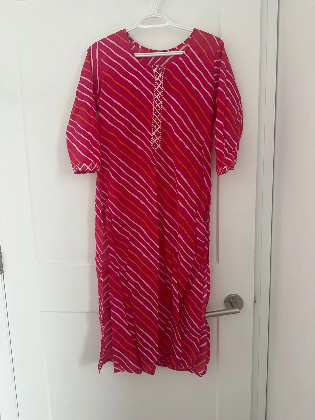Pink Striped Kurta