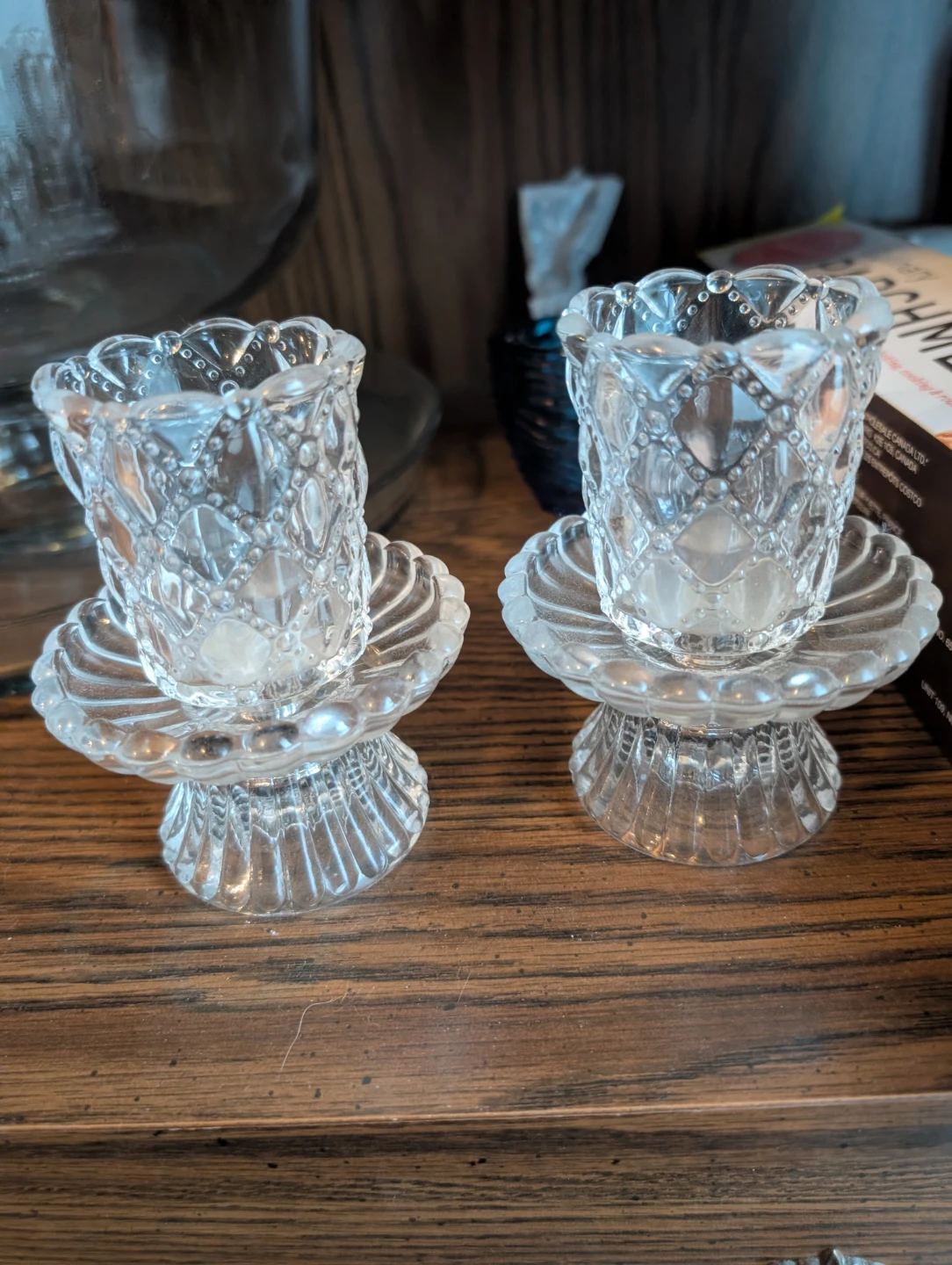 Partylite Clear Glass Votive Candle Holders