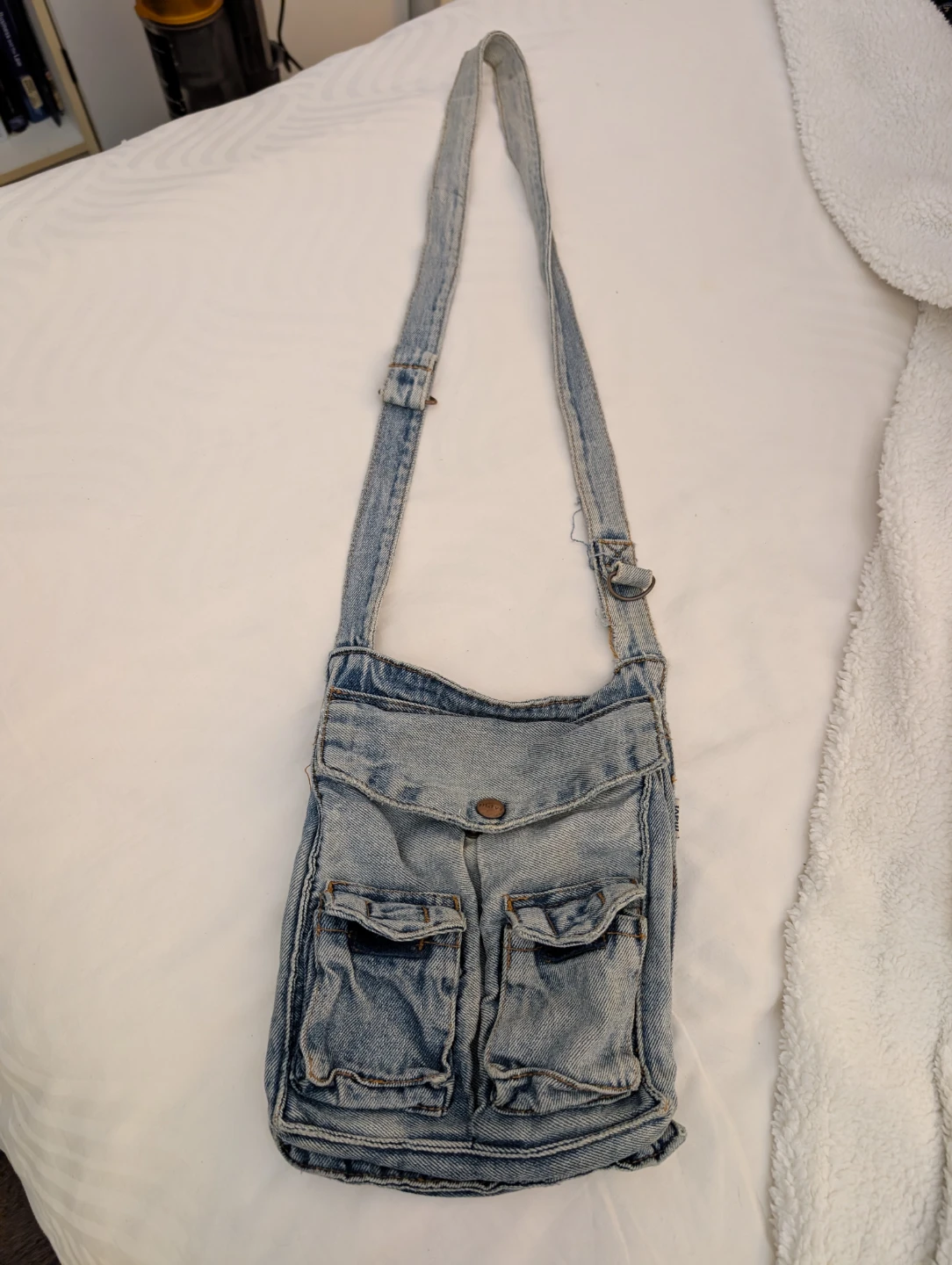 Vintage Mavi Jeans Denim Crossbody Bag