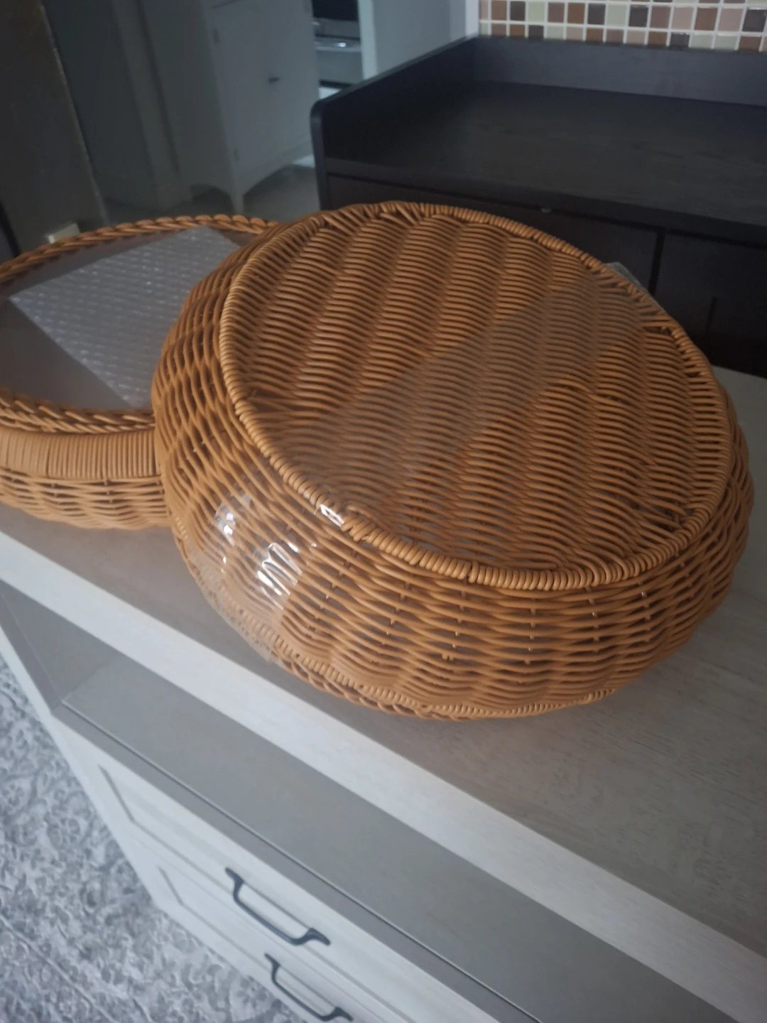 Woven Trays with plastic Glass Lids (Set of 2) - photo 5