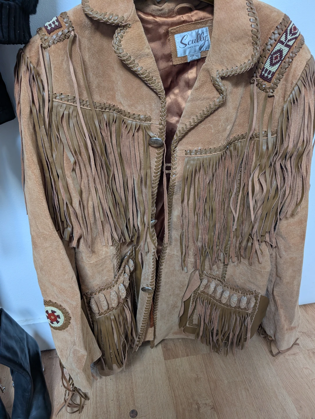 Scully Suede Fringe Jacket with Beaded Accents - photo 2