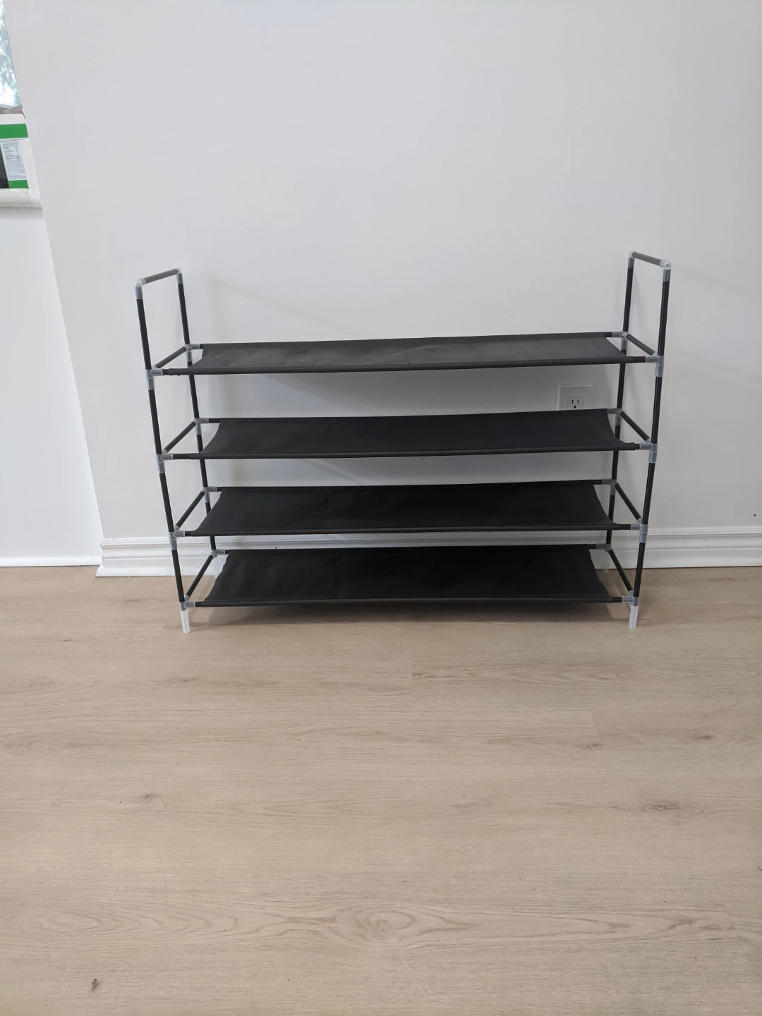 4-Tier Black Shoe Rack Organizer