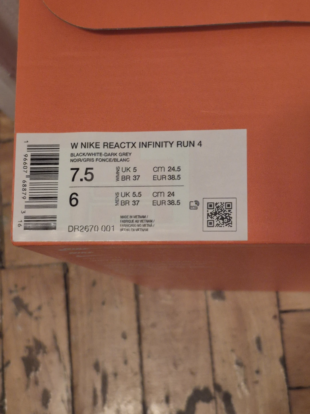 NIB)Nike Women's Size 7.5 Infinity Run 4 Black Running Shoes - photo 5