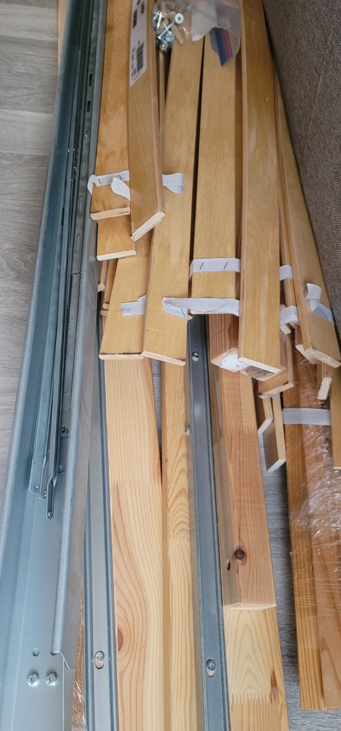 IKEA Queen Tarva bed frame w/ Luröy and Skorva - photo 3