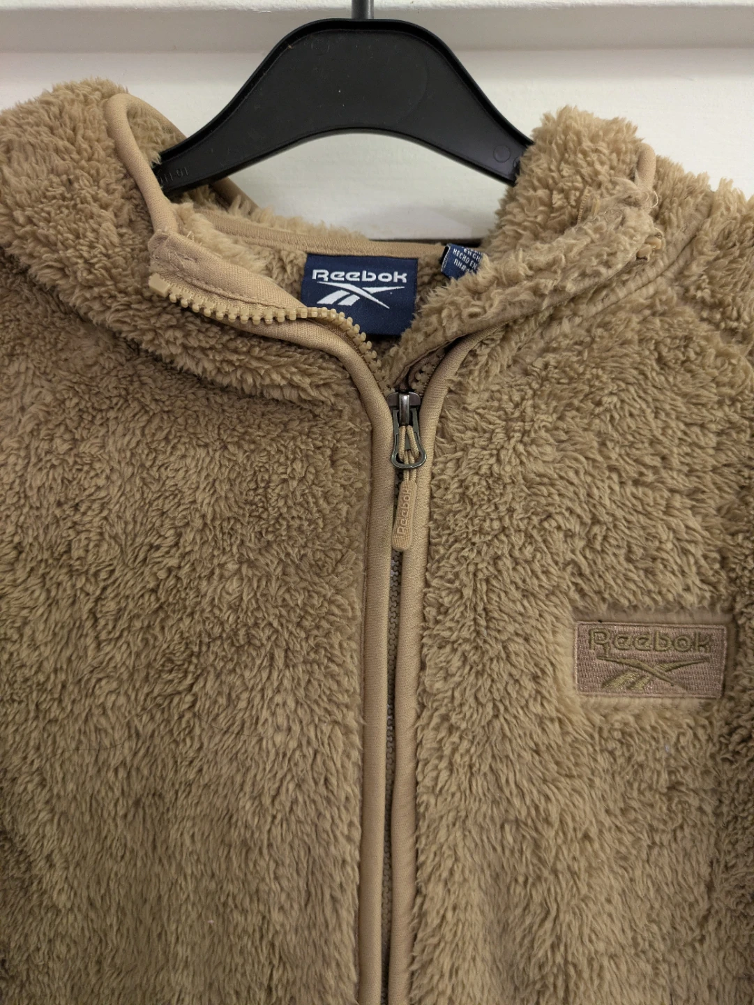 Reebok Fuzzy Fleece Full Zip Hoodie Jacket - Medium