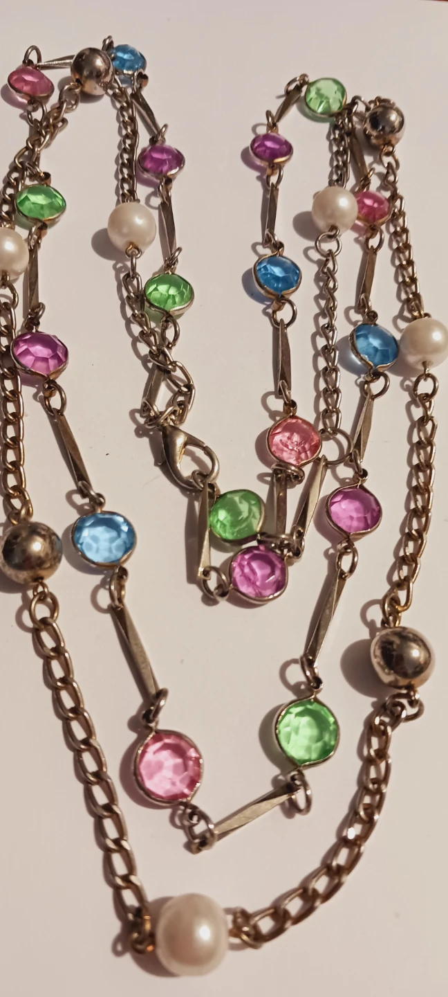 Gorgeous Necklace with Colorful Rhinestones - photo 4