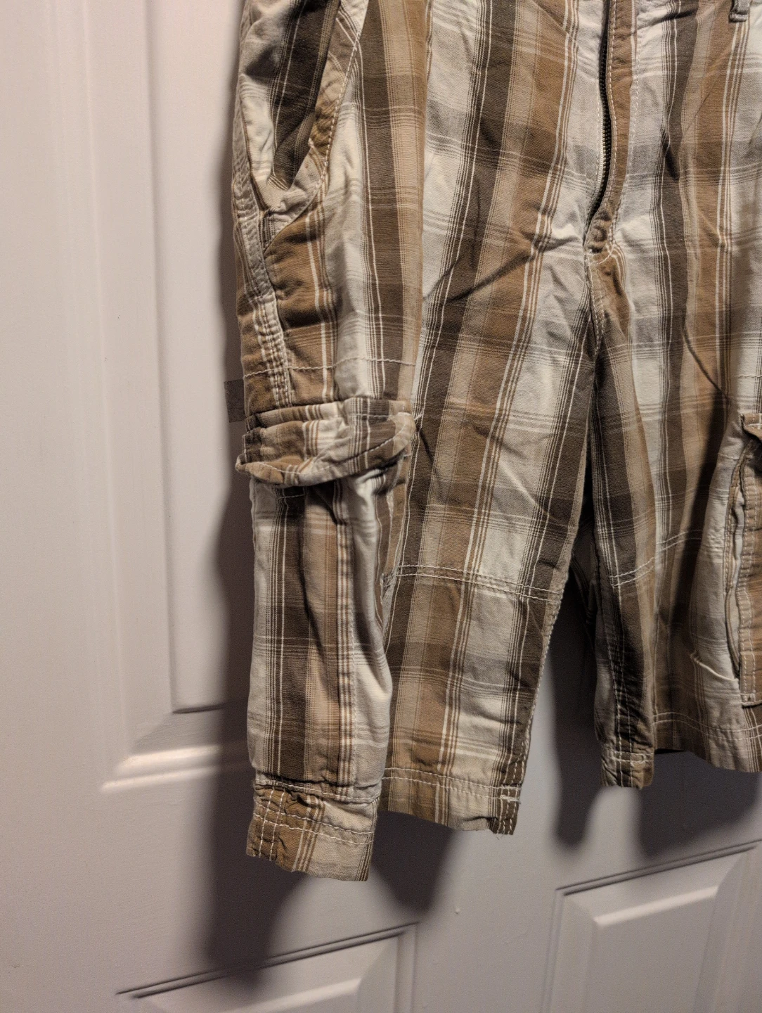 No Boundaries Plaid Cargo Shorts Size 32 - photo 2