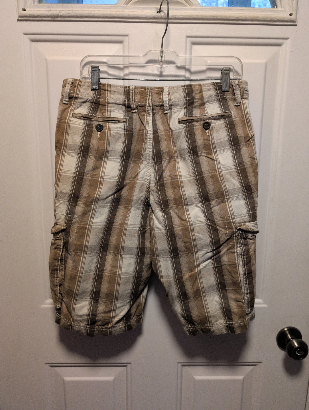 No Boundaries Plaid Cargo Shorts Size 32 - photo 3