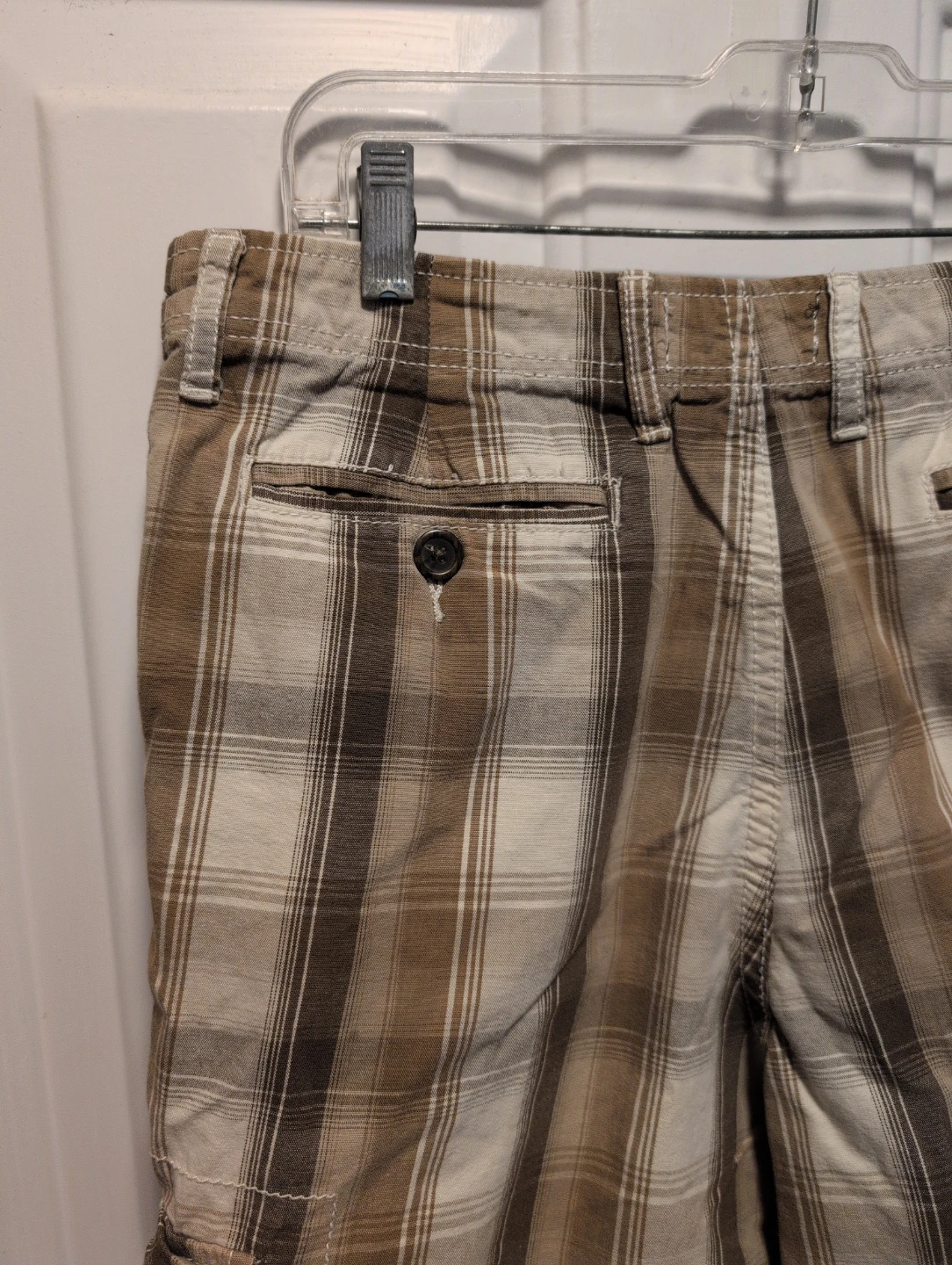 No Boundaries Plaid Cargo Shorts Size 32 - photo 4