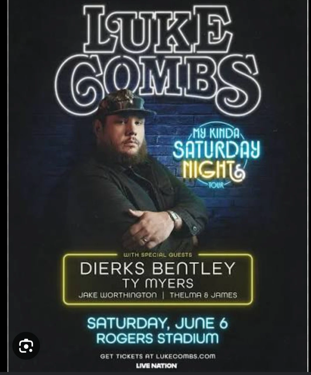 Luke Combs My Kinda Saturday Night Tour Concert Tickets