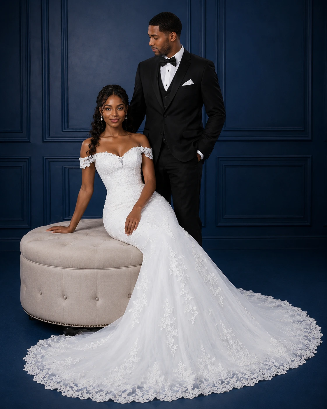 Cassey 2-4 Ivory Sweep Train Lace Wedding Dress - photo 2