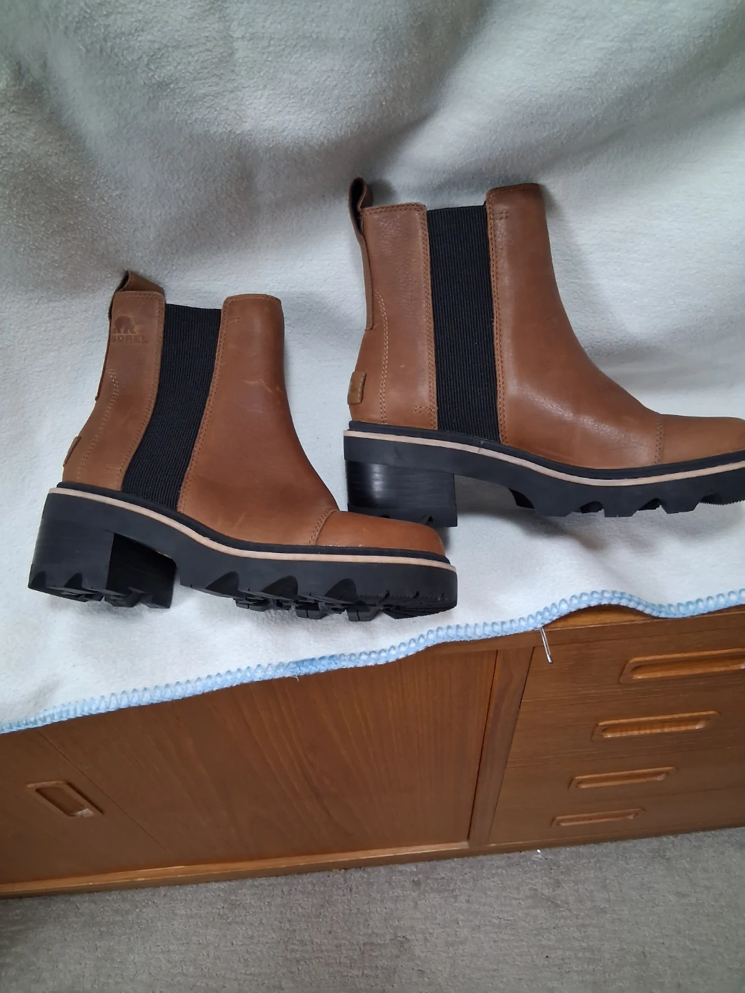 Sorel Women's Brown Leather Chelsea Boots Size 6.5 - photo 4