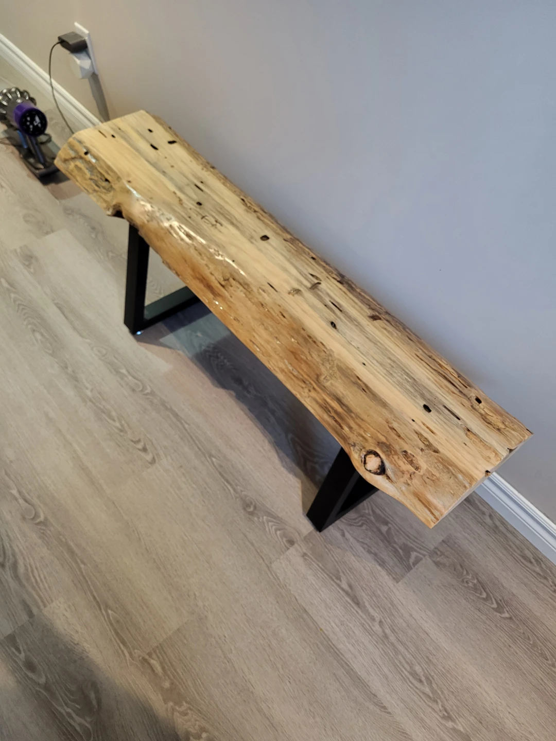 Live Edge Wood Bench
