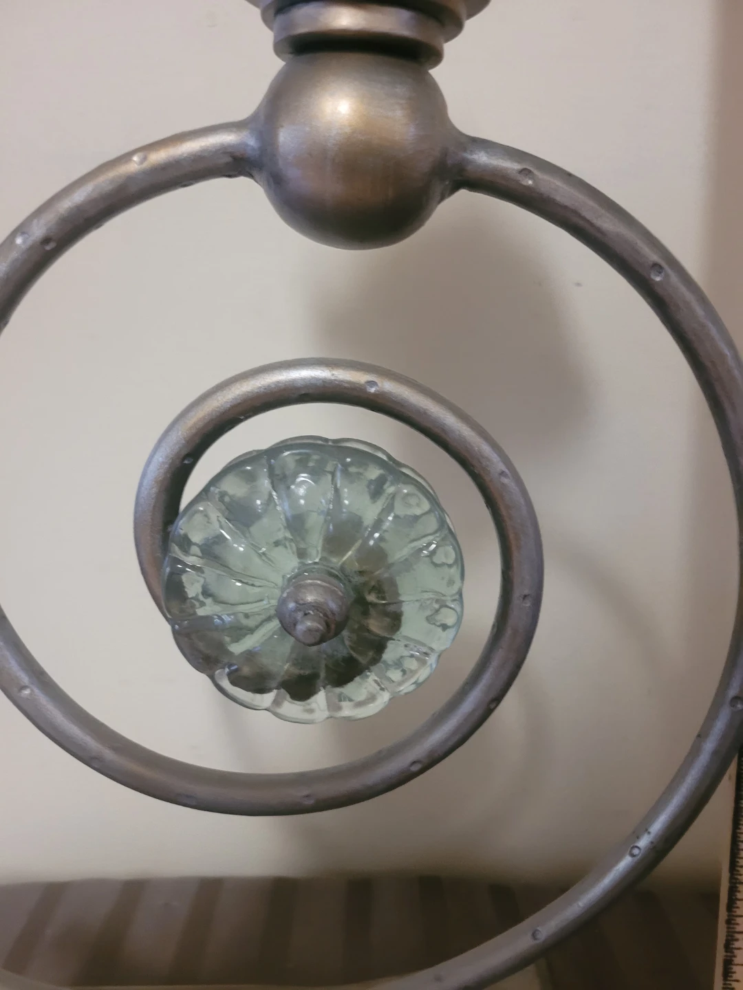 UNIQUE METAL SWIRLING PRIRAL CANDLE HOLDER STAND - photo 2